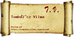 Tombácz Vilma névjegykártya
